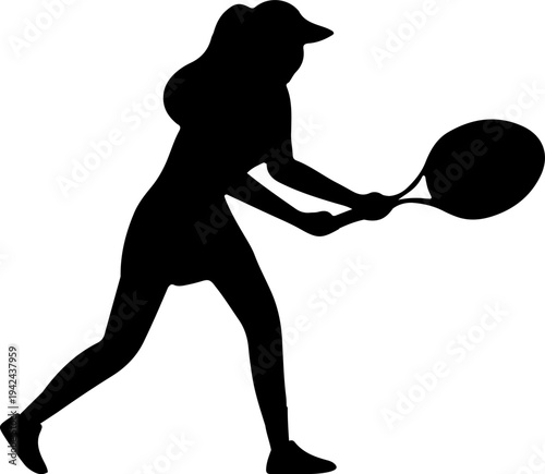 Woman Tennis Player Silhouette