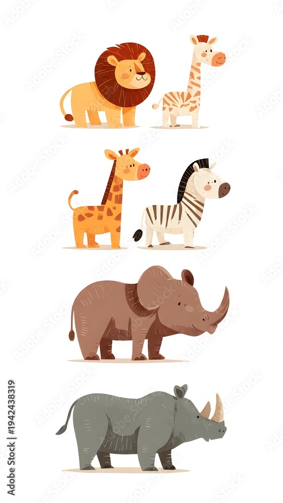 Obraz premium animal alphabet letter