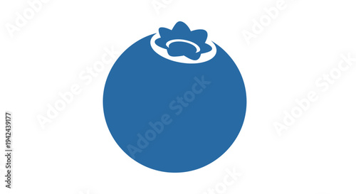 Blueberry fruit icon illustration on white background