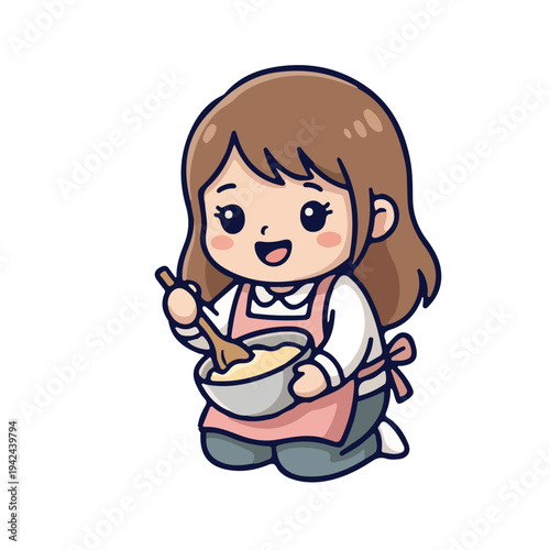Woman Cooking in Kitchen