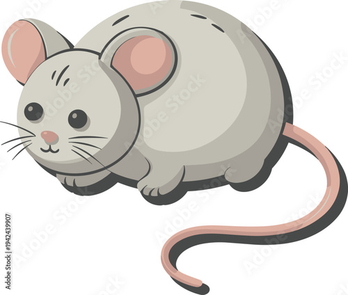 Cat mouse toy plush vector on white background.