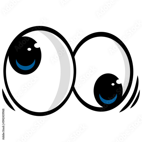 Googly Eyes Silly Cartoon Vector Illustration