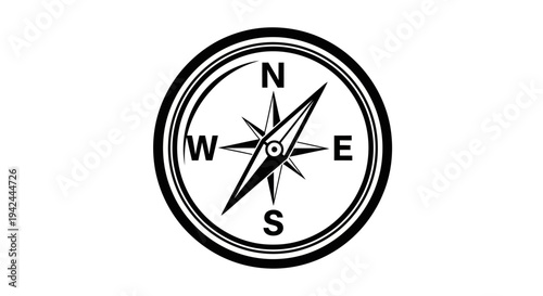 Classic Compass Showing North South East West Directions.