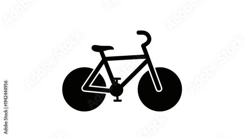 bicycle icon isolated on white