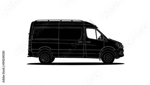 black truck isolated on white