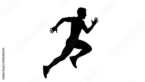 Man Running in Silhouette Form Fast.