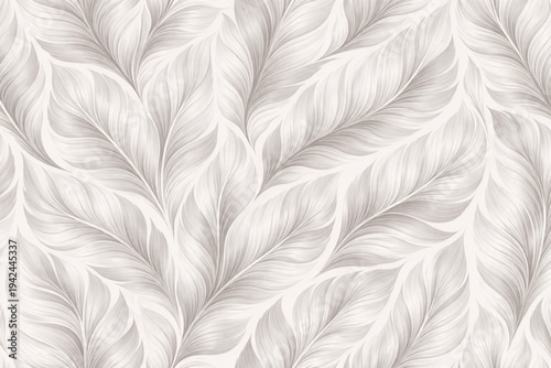 Delicate beige and cream leaves with airy petal sweep motions trailing lightly over muted stone background, creating soft, elegant, and serene decorative pattern