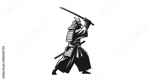 vector illustration of a samurai