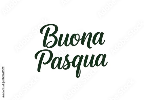 Buona pasqua text on white background
