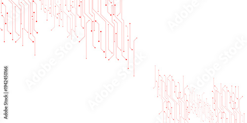 Abstract digital technology futuristic internet network speed connection white background.