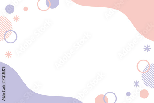 抽象的でポップなフレーム　ピンク　パープル