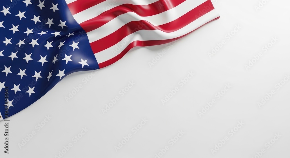Obraz premium Patriotic american flag on flag day in the united states of america