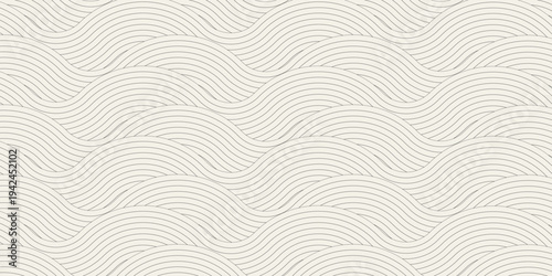 Vector seamless pattern. Modern stylish texture. Geometric striped ornament. Monochrome linear braids