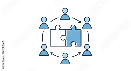 Group teamwork and puzzle pieces illustrating collaboration and shared problem solving.