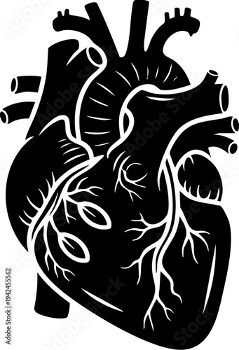 Bionic Heart Organ with Circuitry for Medical Technology Icon