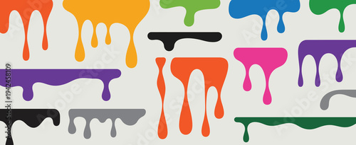 Dripping, liquid border featuring dripping chocolate effect, melting fluid frame design, sweet dessert decorative element, modern flat vector