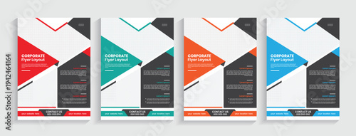 Corporate business flyer layout design, poster, leaflet, and editable handout.