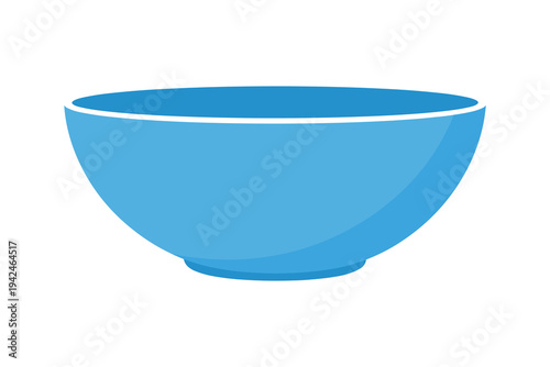Blue ceramic bowl with white rim blue bowl kitchenware