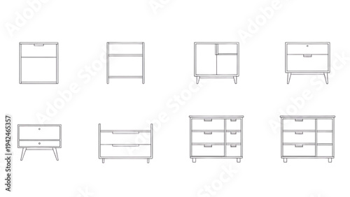 Various furniture designs for modern homes and offices displayed