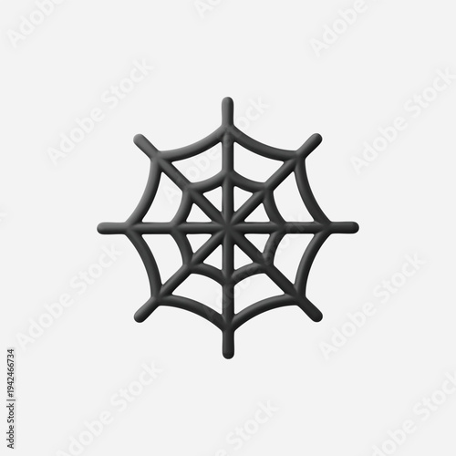 3d Realistic Spider Web icon vector illustration
