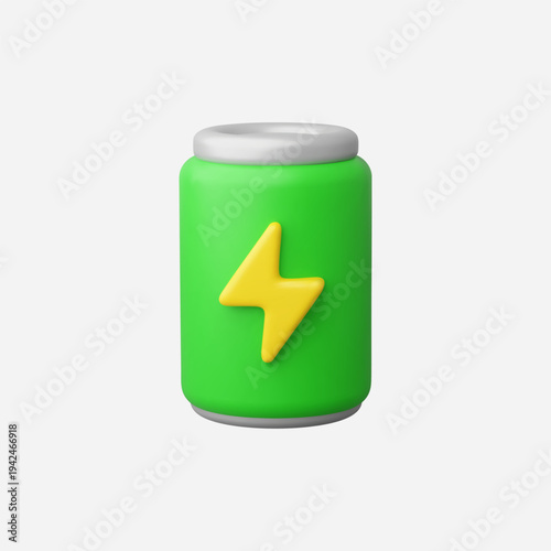 3d Realistic Energy Drink icon vector illustration