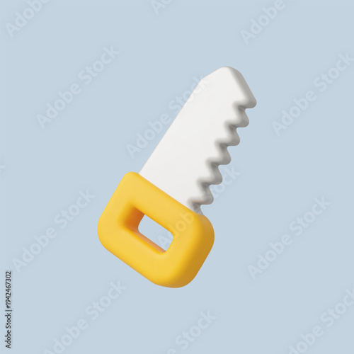 3d Realistic Saw Icon vector illustration