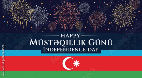 Azerbaijan Independence Day Celebration with Fireworks 5.