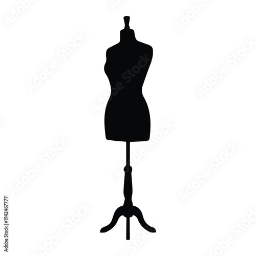 Mannequin form Icon Silhouette vector black design on a white background