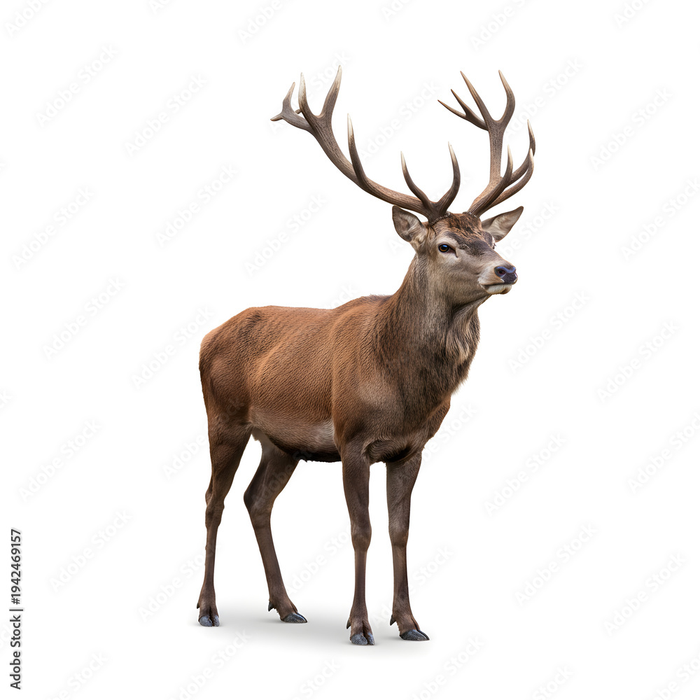 Obraz premium deer isolated on white background, 