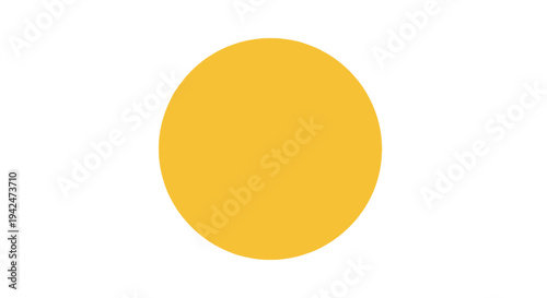 Minimalist graphic with yellow circle on white and black