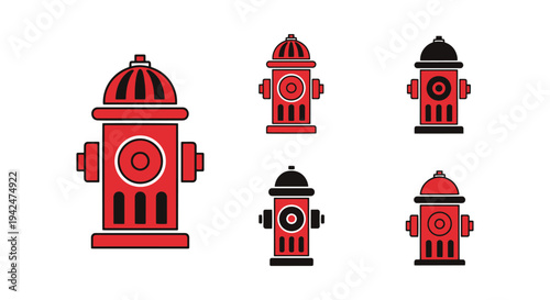 Fire Hydrant Line art vector vibrant abstract gradient color