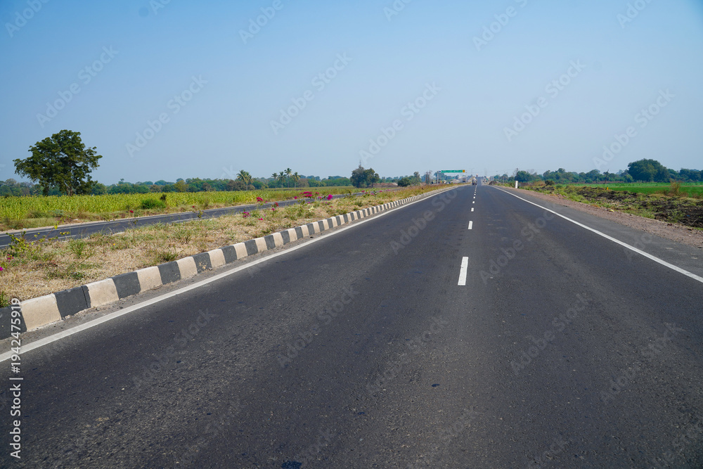 Obraz premium View of newly build indian highway road