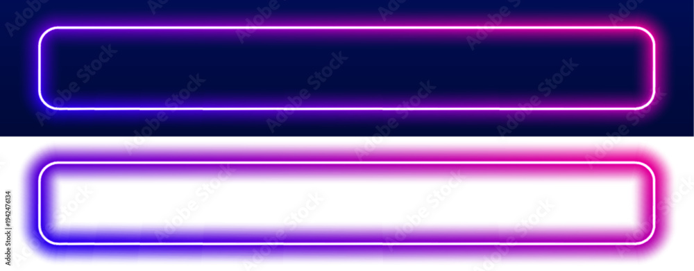 Fototapeta premium Futuristic glowing rectangular frame with soft gradient illumination and luminous edges, perfect for technology-themed digital designs and UI projects. vector