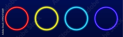 Futuristic luminous circular frame with soft gradient illumination and radiant edges, perfect for digital presentations and creative layouts. vector
