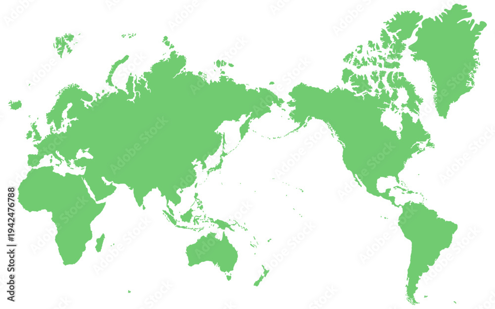 Obraz premium 世界地図のシルエットイラスト world map