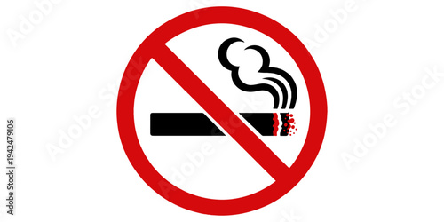 Isolated vector illustration of a red forbidden symbol and warning icon to stop smoking and ban alcohol as a prohibited risk sign
