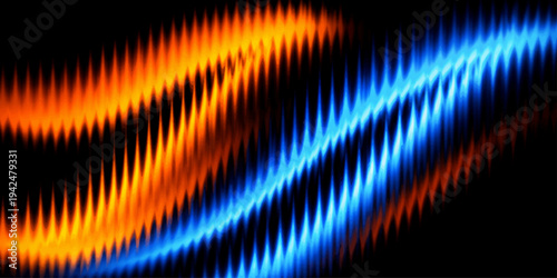 Abstract colorful rainbow background with digital technology wave lines and bright spectrum energy equalizer pattern on a dark blue wallpaper backdrop vector illustration