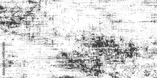 An aged gray concrete wall design features a dirty abstract grunge texture pattern with a rough vintage paint surface and a black grungy border frame