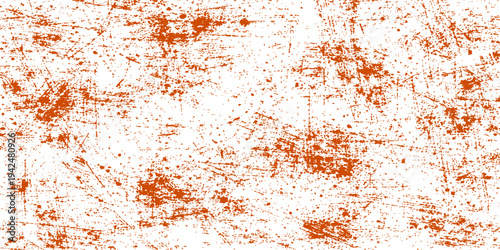 A weathered rusty metal plate background features a grunge orange surface with aged peeling paint and a brown textured steel pattern