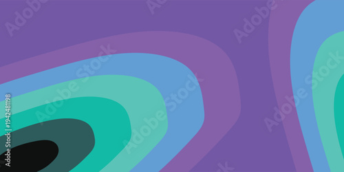 Abstract Topographic Layers in Purple and Teal Palette.