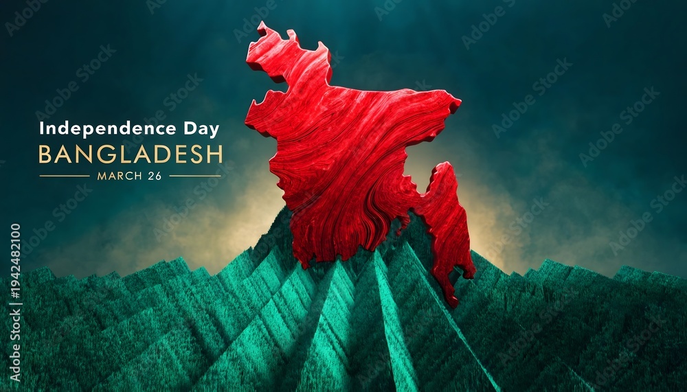 Naklejka premium Bangladesh Independence Day Celebration Symbolic Illustration