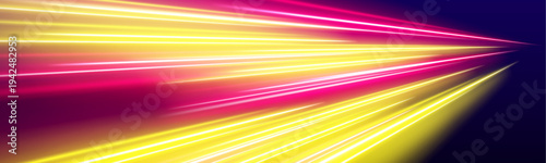 Smooth pink-orange speed line with luminous glow and elegant flowing motion, perfect for modern UI backgrounds and layouts. vector