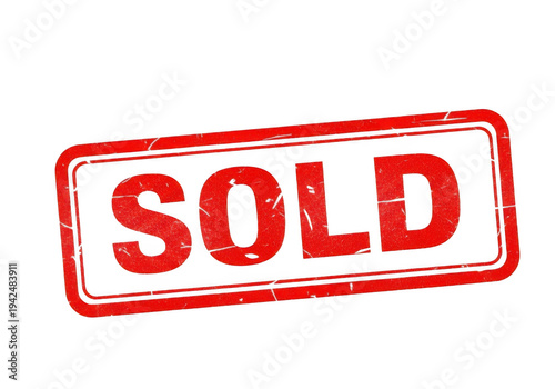 A red stamp with the word sold