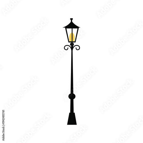 Modern Outdoor Street Lamp Lighting. Traditional Street Lamp. Decorative Garden Lamp Post