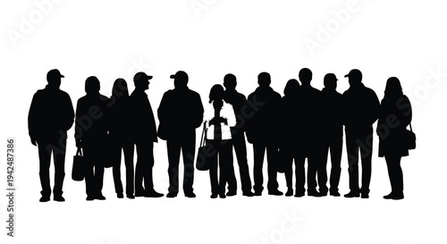 Diverse group standing vector