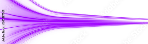 Quadro su tela Bright purple glowing speed trail with flowing highlights and smooth motion streaks, ideal for futuristic banners and graphics