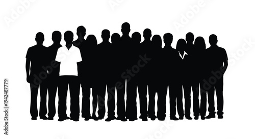 Large crowd people vector