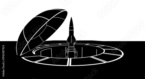 Modern spacecraft launching into the cosmos with sleek design