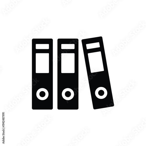 Three ring binders for organizing documents and paperwork in office or home for storage and filing business concept