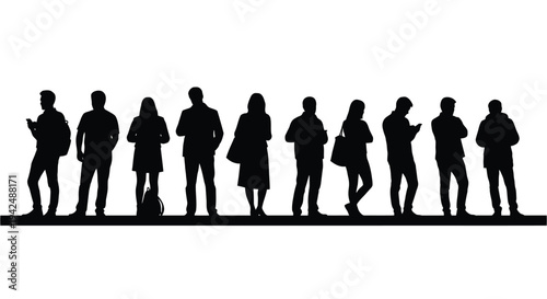 Crowd walking people vector